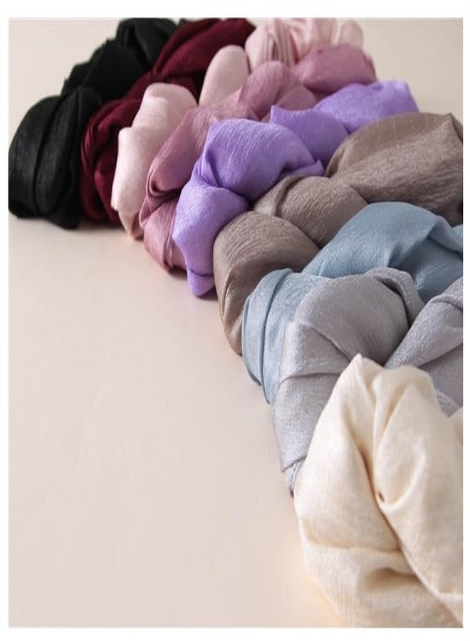 HURESON Silky Scarf Soft Elegant Pashmina Shawl Scarves Long Lightweight Sunscreen Shawls and Wraps for Women Summer Solid Color (Beige) - Image 3